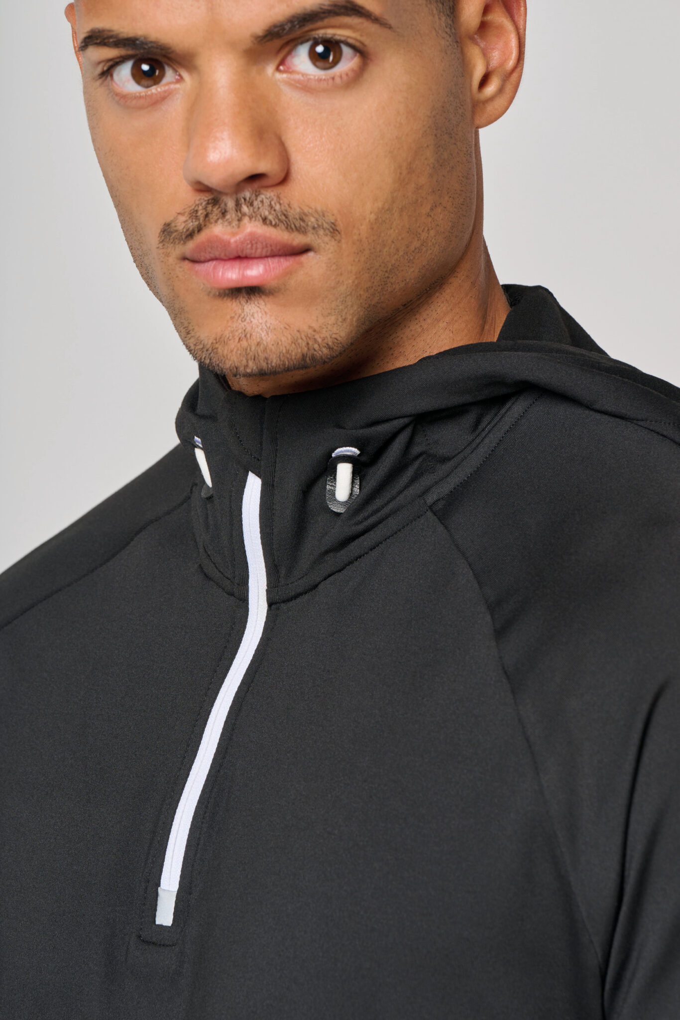 Miniature 6 pour Sweat-shirt à capuche 1/4 zip sport unisexe