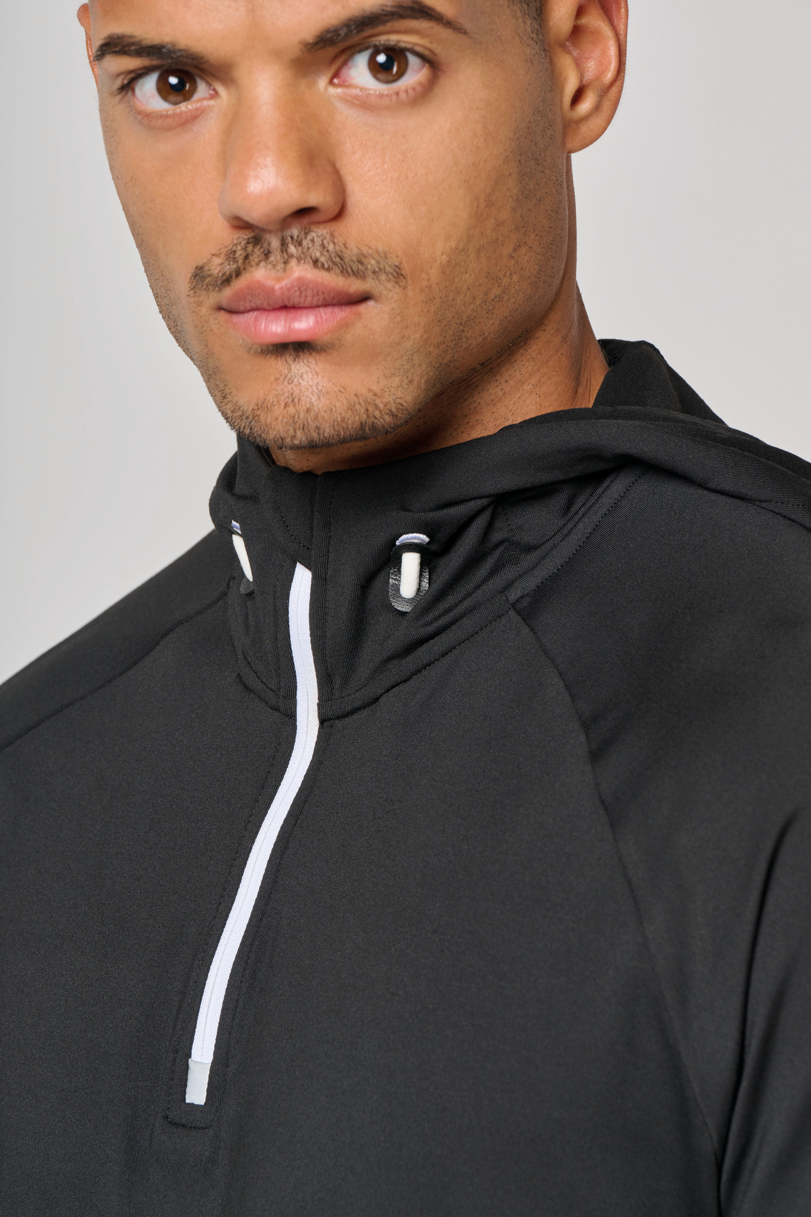 Miniature 6 pour Sweat-shirt à capuche 1/4 zip sport unisexe