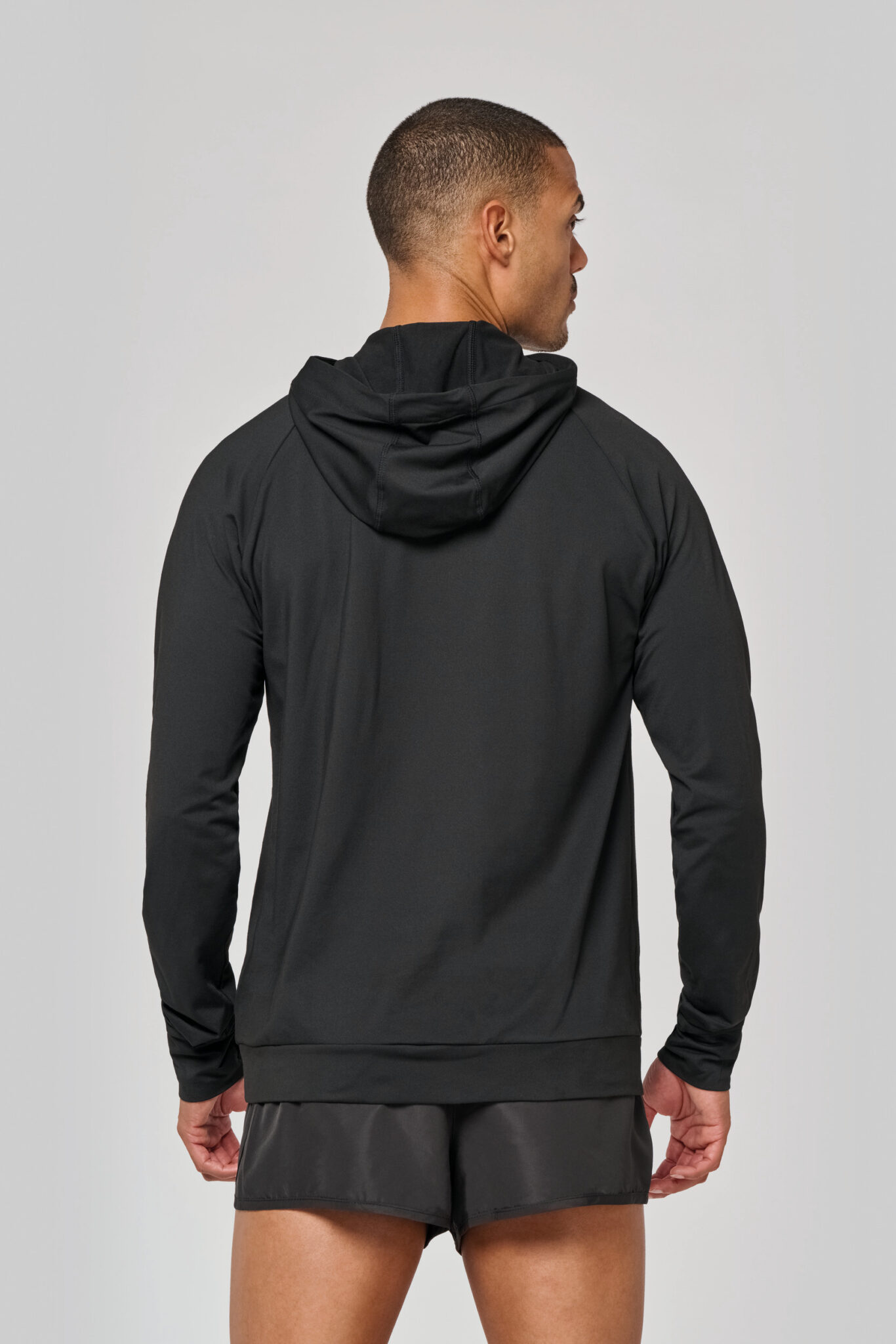 Miniature 2 pour Sweat-shirt à capuche 1/4 zip sport unisexe