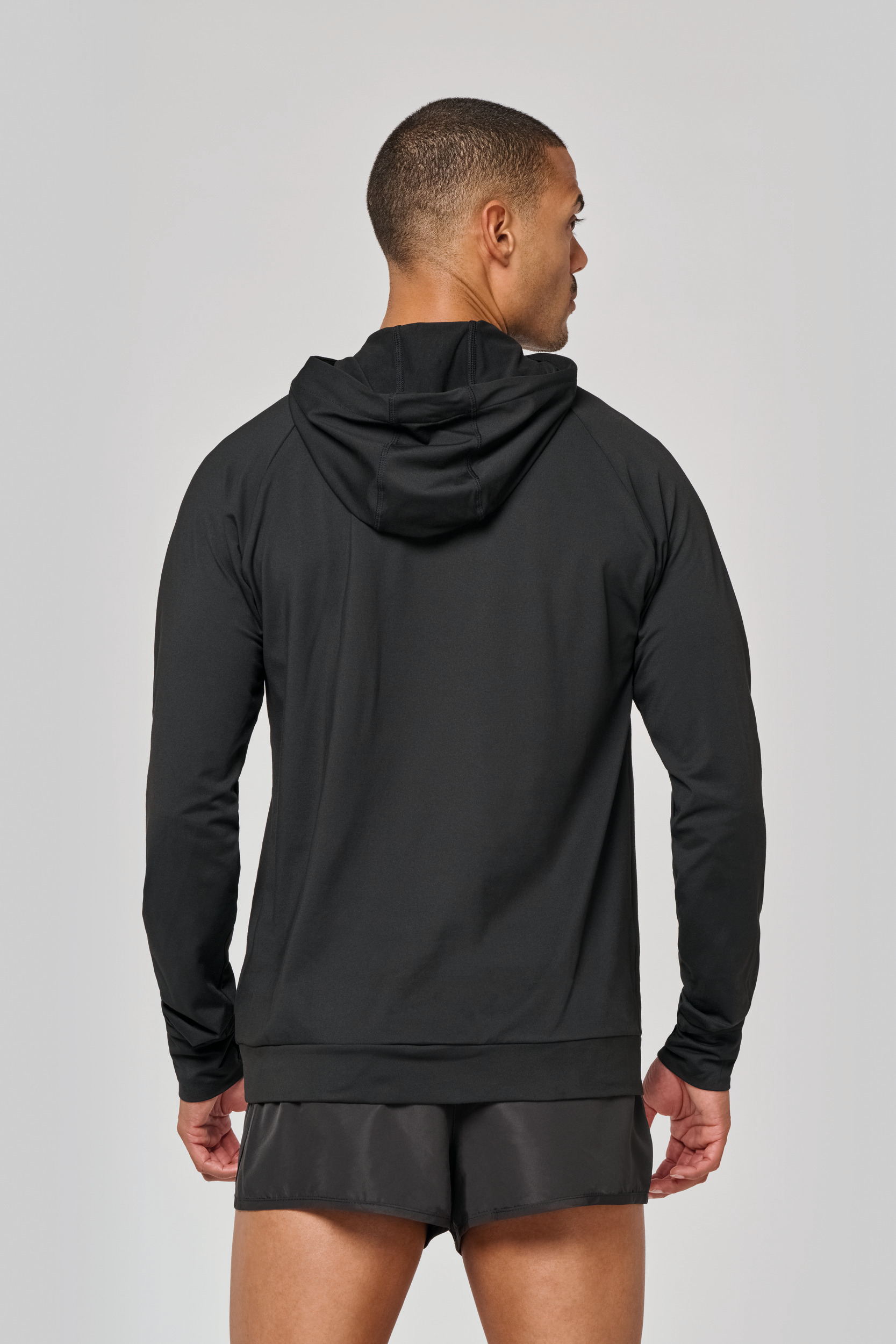 Miniature 2 pour Sweat-shirt à capuche 1/4 zip sport unisexe