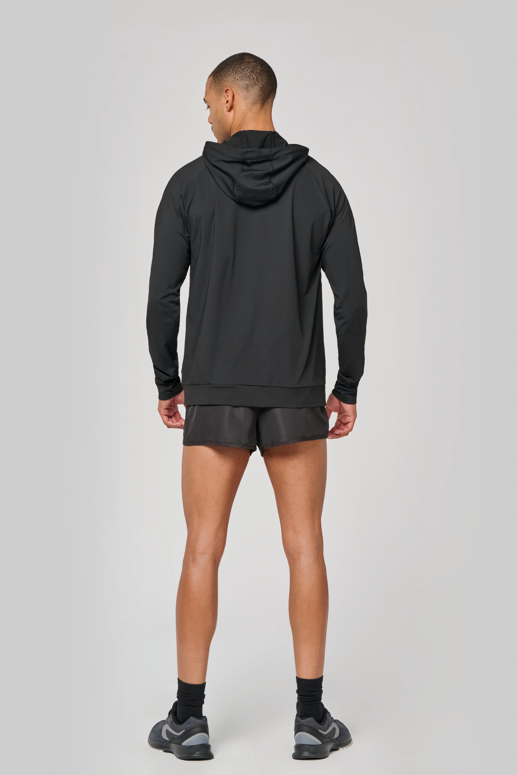 Miniature 4 pour Sweat-shirt à capuche 1/4 zip sport unisexe