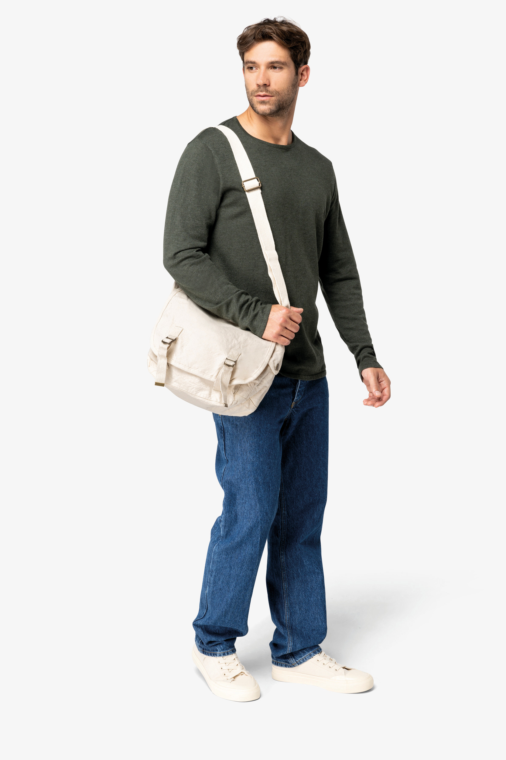 Miniature 2 pour Sac besace écoresponsable délavé