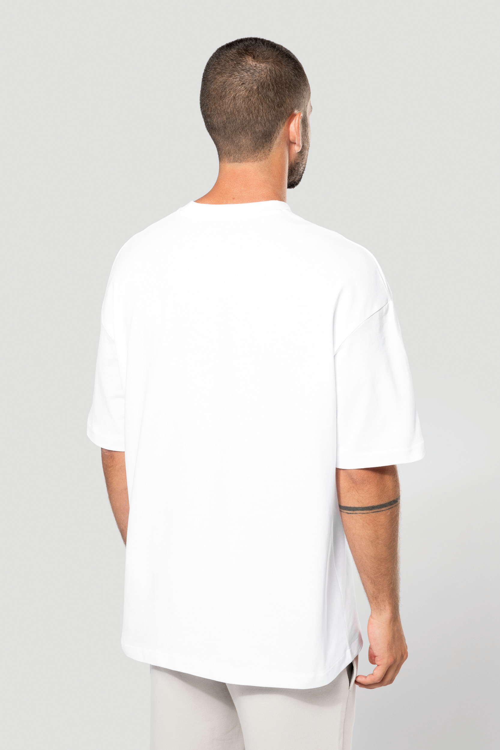 Miniature 3 pour T-shirt unisexe oversize manches courtes