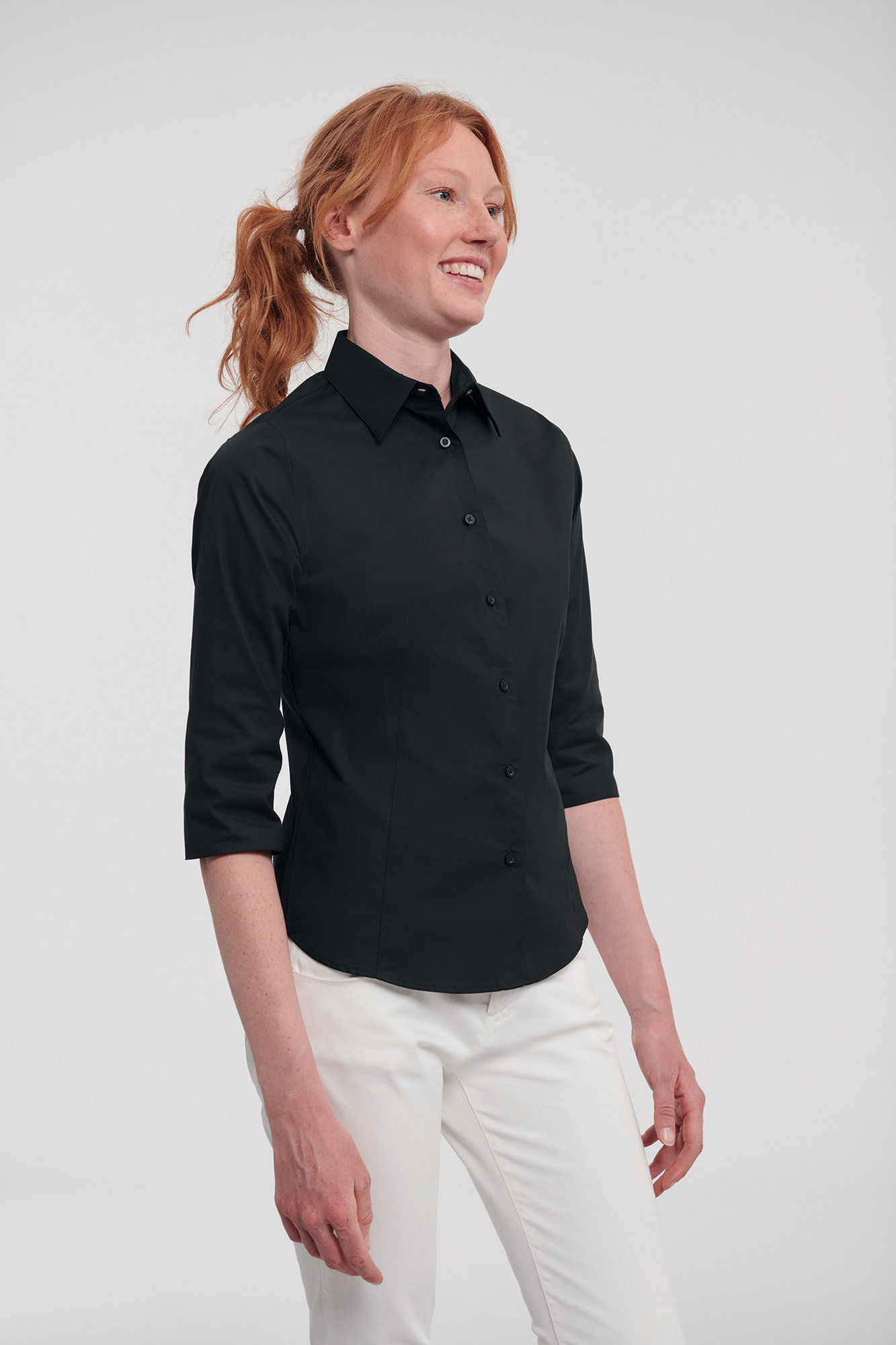 Miniature 2 pour Chemise fittée femme manches 3/4