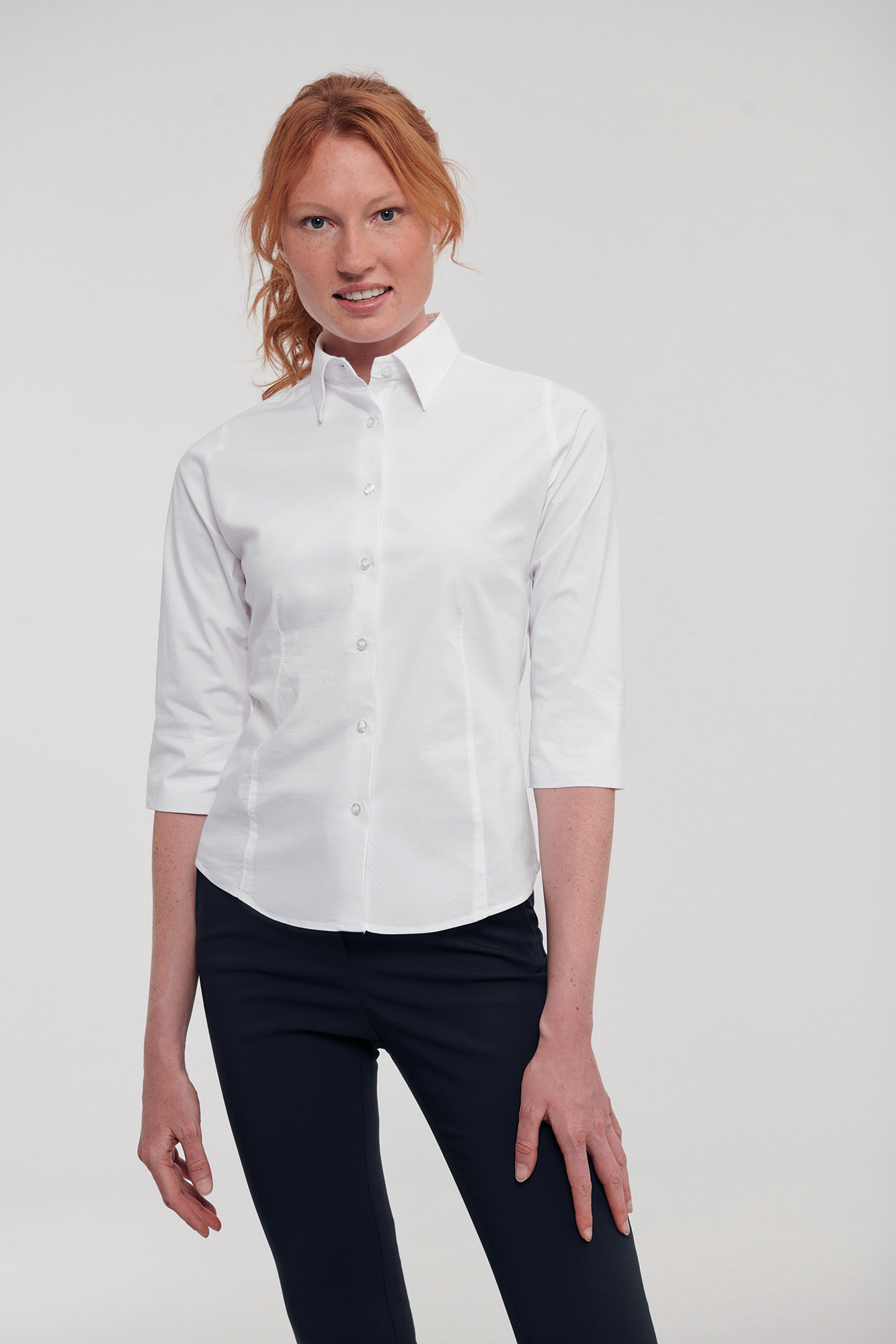 Miniature 1 pour Chemise fittée femme manches 3/4