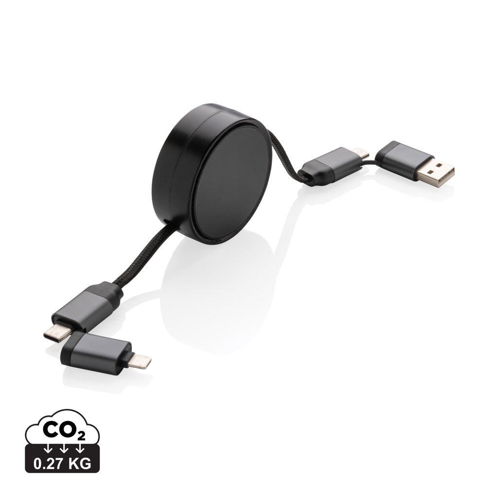 Miniature 1 pour Câble rétractable 6 en 1 en aluminium recyclé Terra RCS