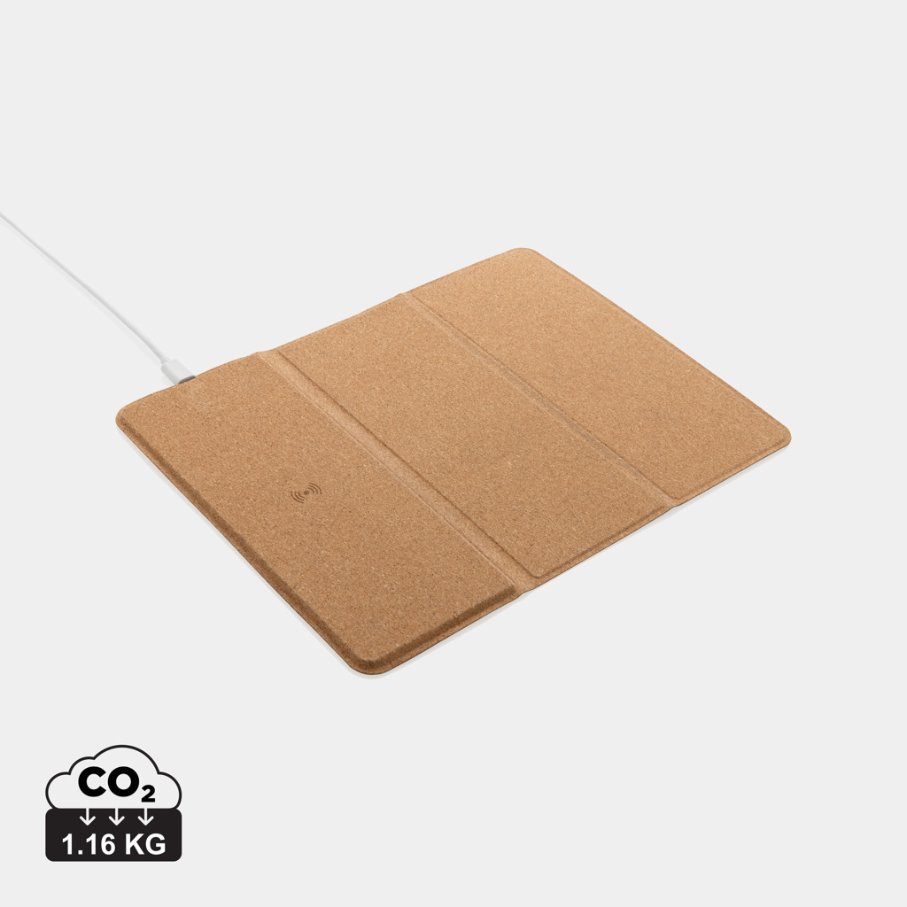 Miniature 1 pour Tapis de souris avec chargeur sans fil 10W en liège FSC®