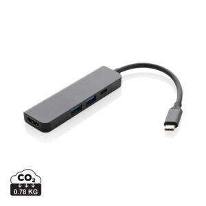 Visuel Hub avec entrée HDMI en aluminium recyclé Terra RCS