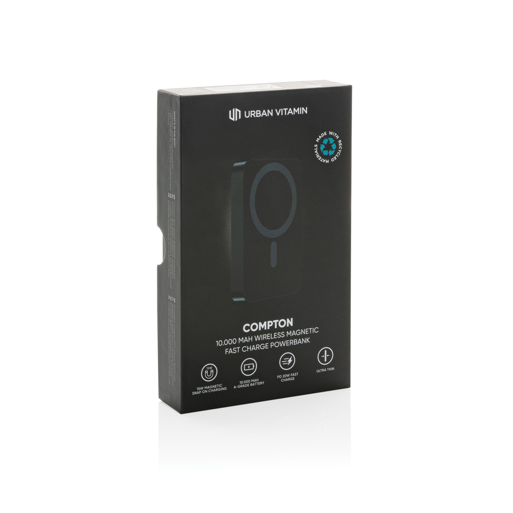 Miniature 16 pour Compton RCS plastique recyclé/aluminium 10 000 mAh powerbank