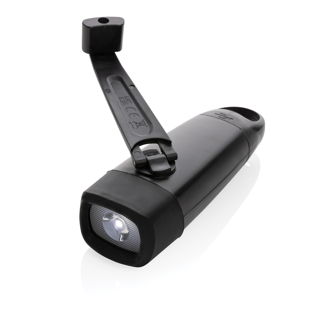 Miniature 2 pour Torche rechargeable par USB avec manivelle en plastique RCS
