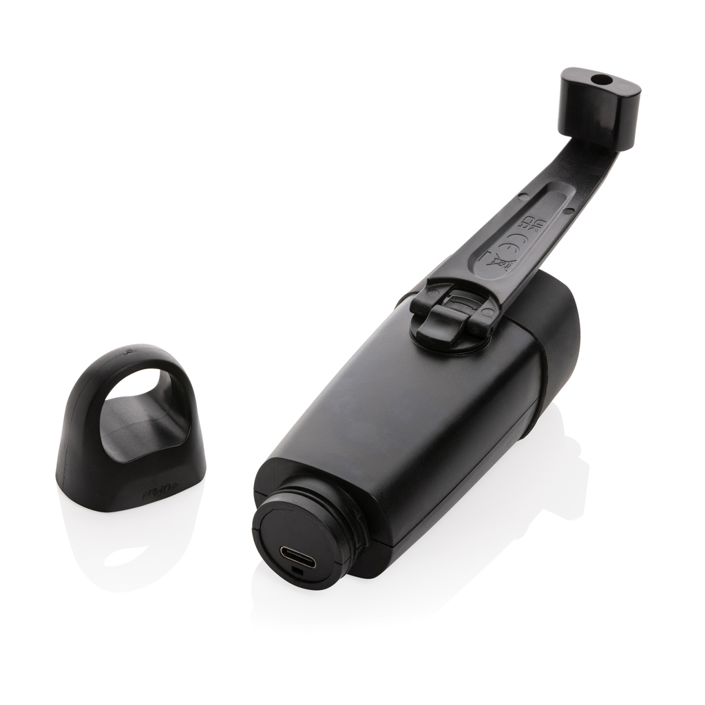 Miniature 5 pour Torche rechargeable par USB avec manivelle en plastique RCS