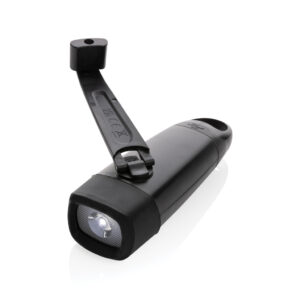 Visuel Torche rechargeable par USB avec manivelle en plastique RCS
