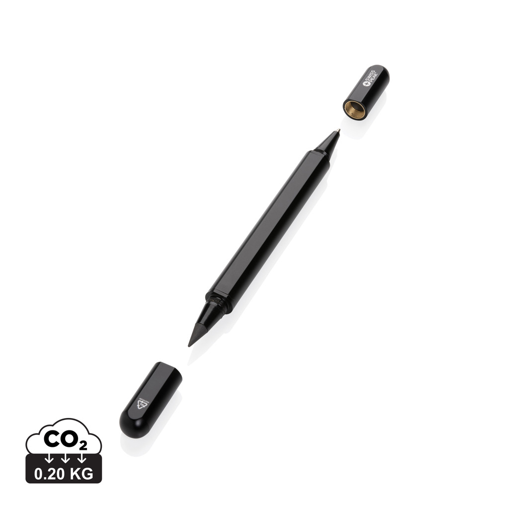 Miniature 1 pour Stylo à double pointe en aluminium RCS Swiss Peak Storm