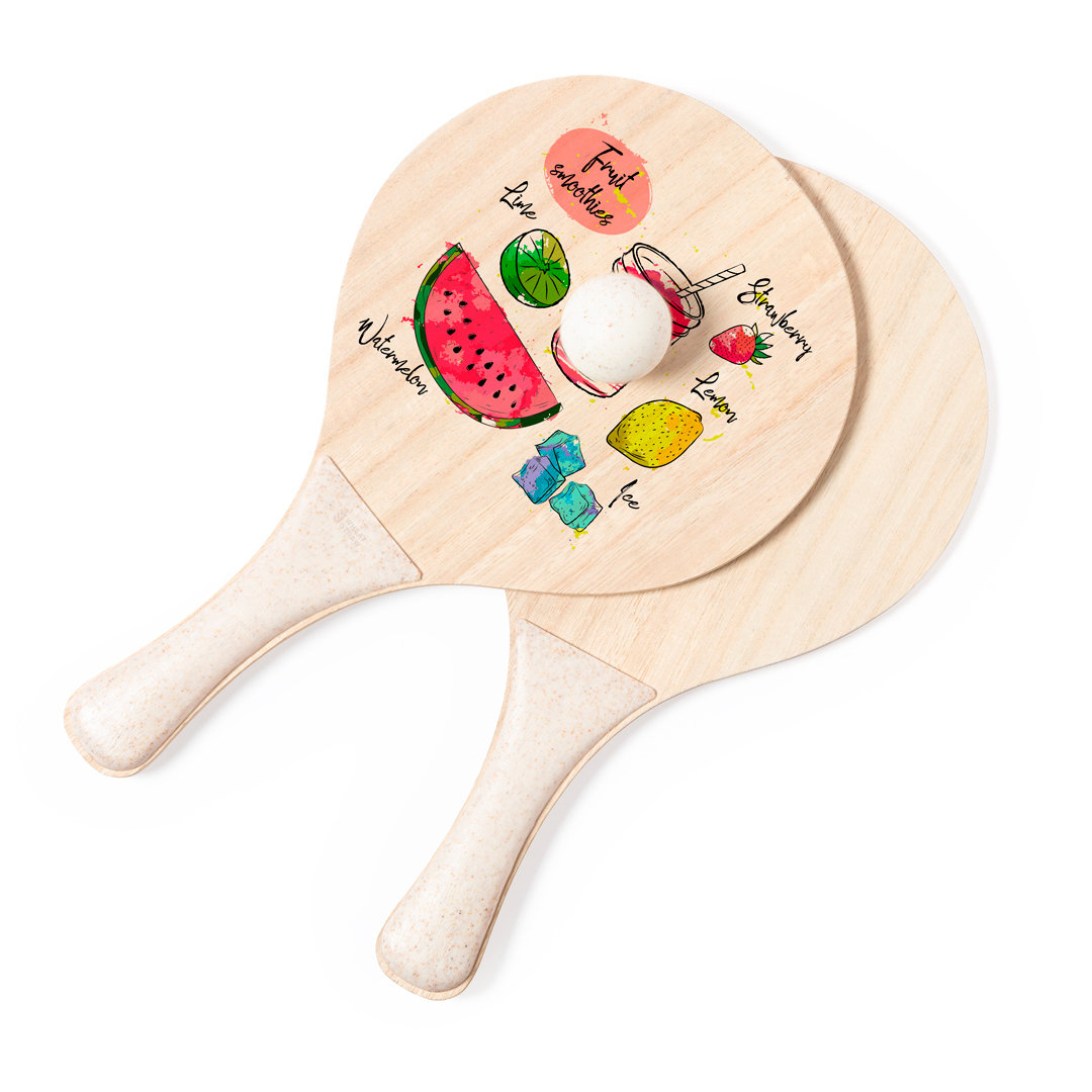 Miniature 1 pour Raquette Plage Sublimation Riza - personnalisable