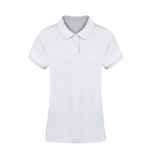 Visuel Polo Femme Blanc Kibaso - personnalisable