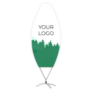 Visuel Beach flag publicirtaire ovale