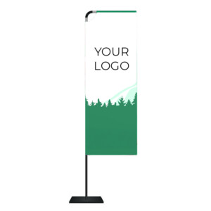 Visuel Beach flag publicitaire rectangulaire