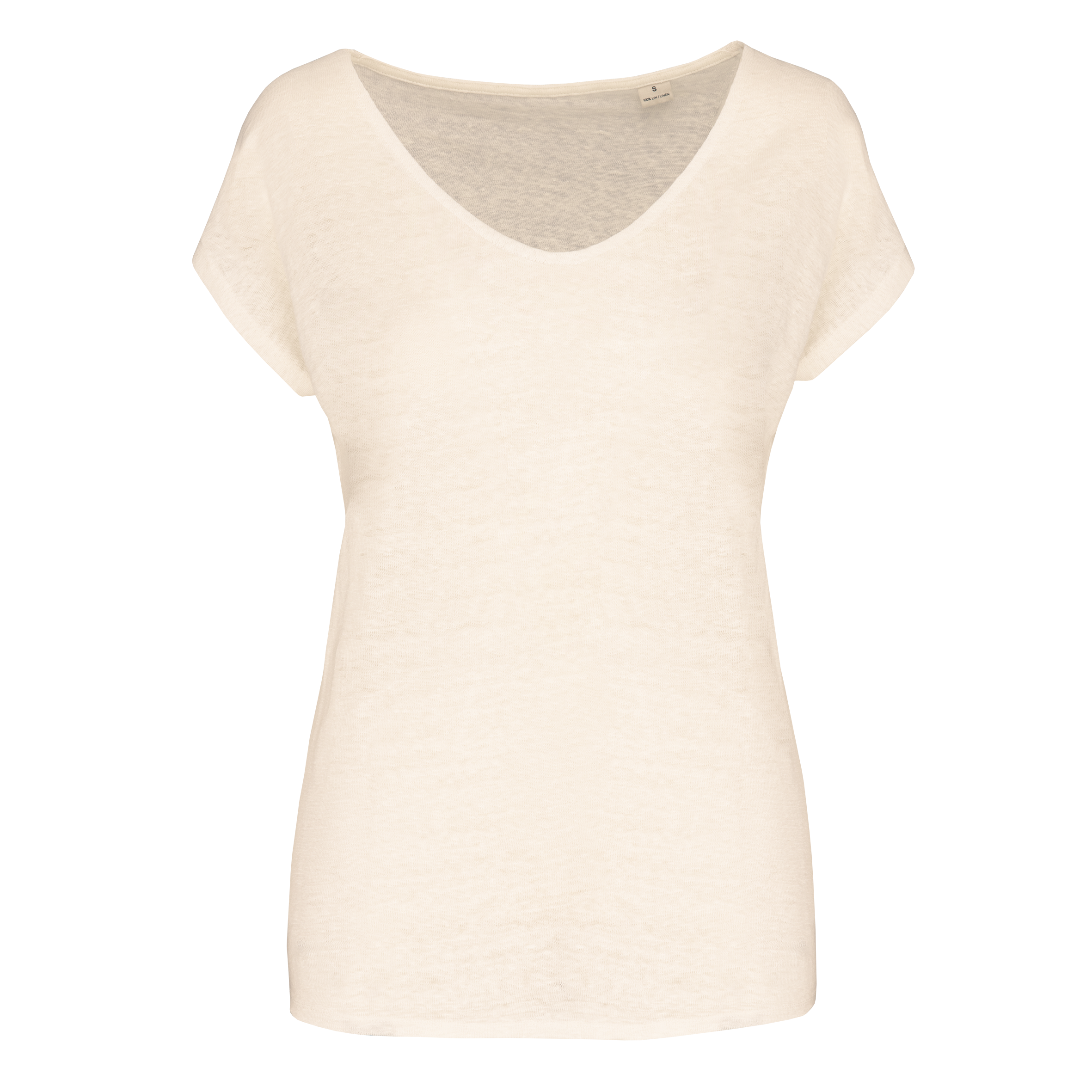 Miniature 8 pour T-shirt col V en lin femme