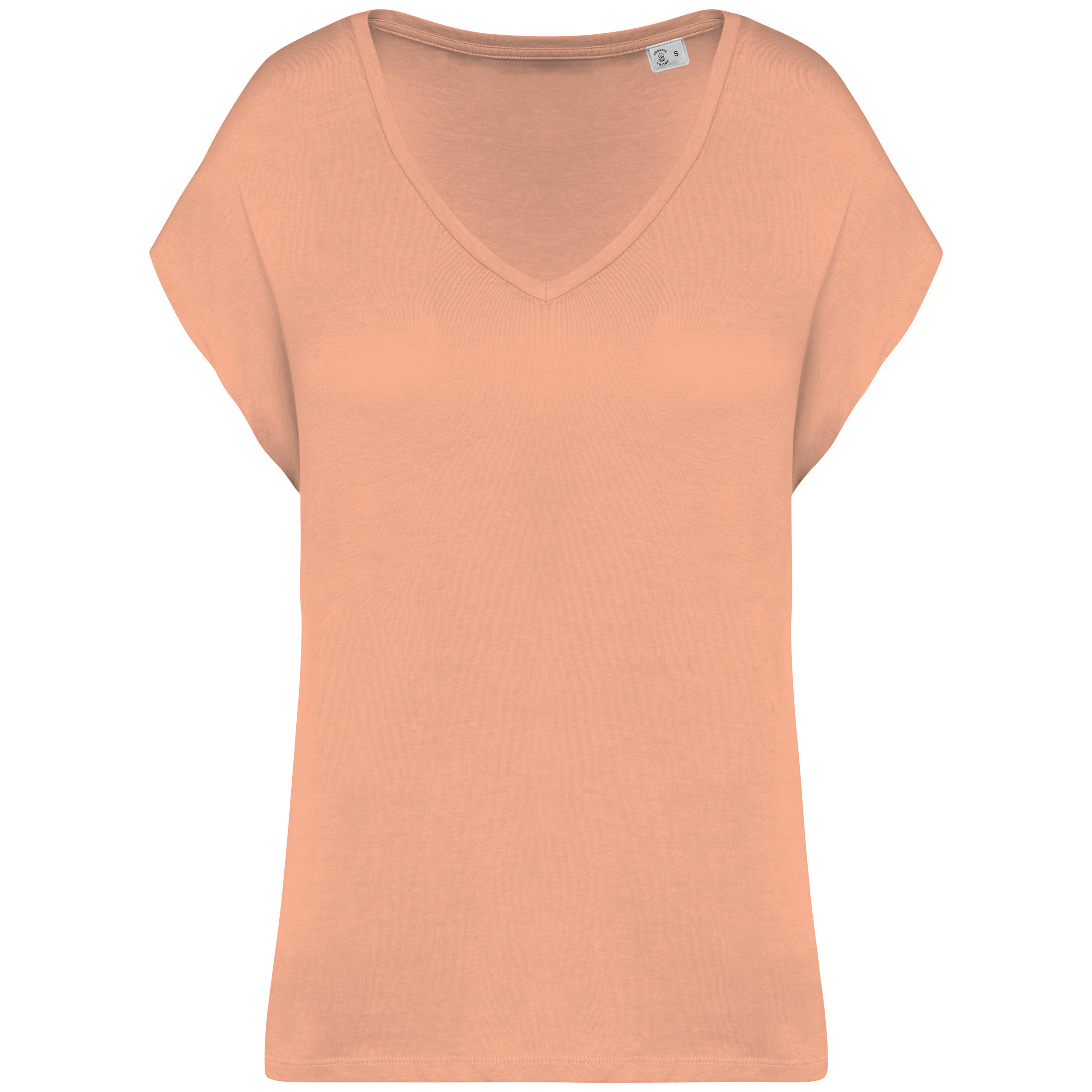 Miniature 7 pour T-shirt écoresponsable loose à col V femme