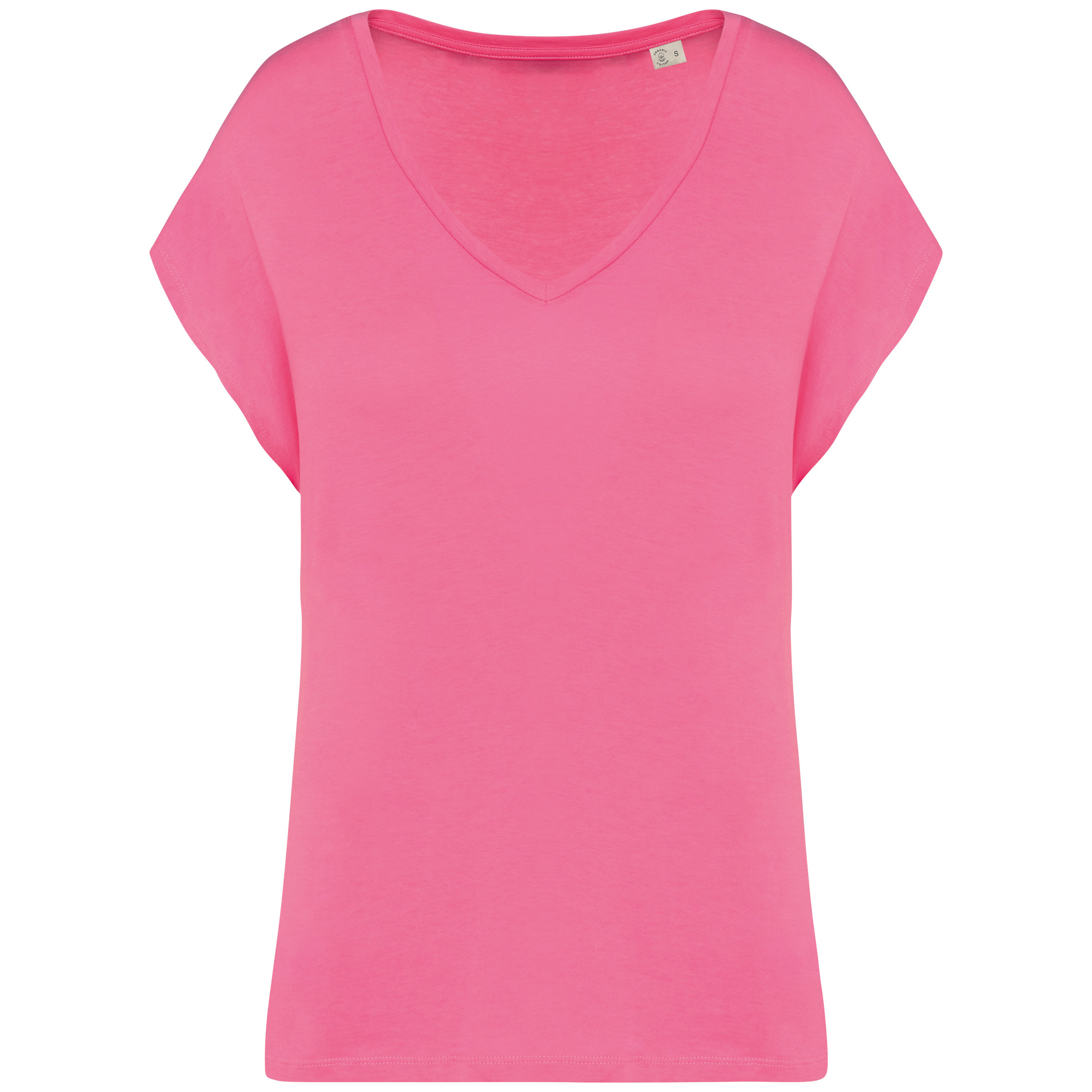 Miniature 9 pour T-shirt écoresponsable loose à col V femme