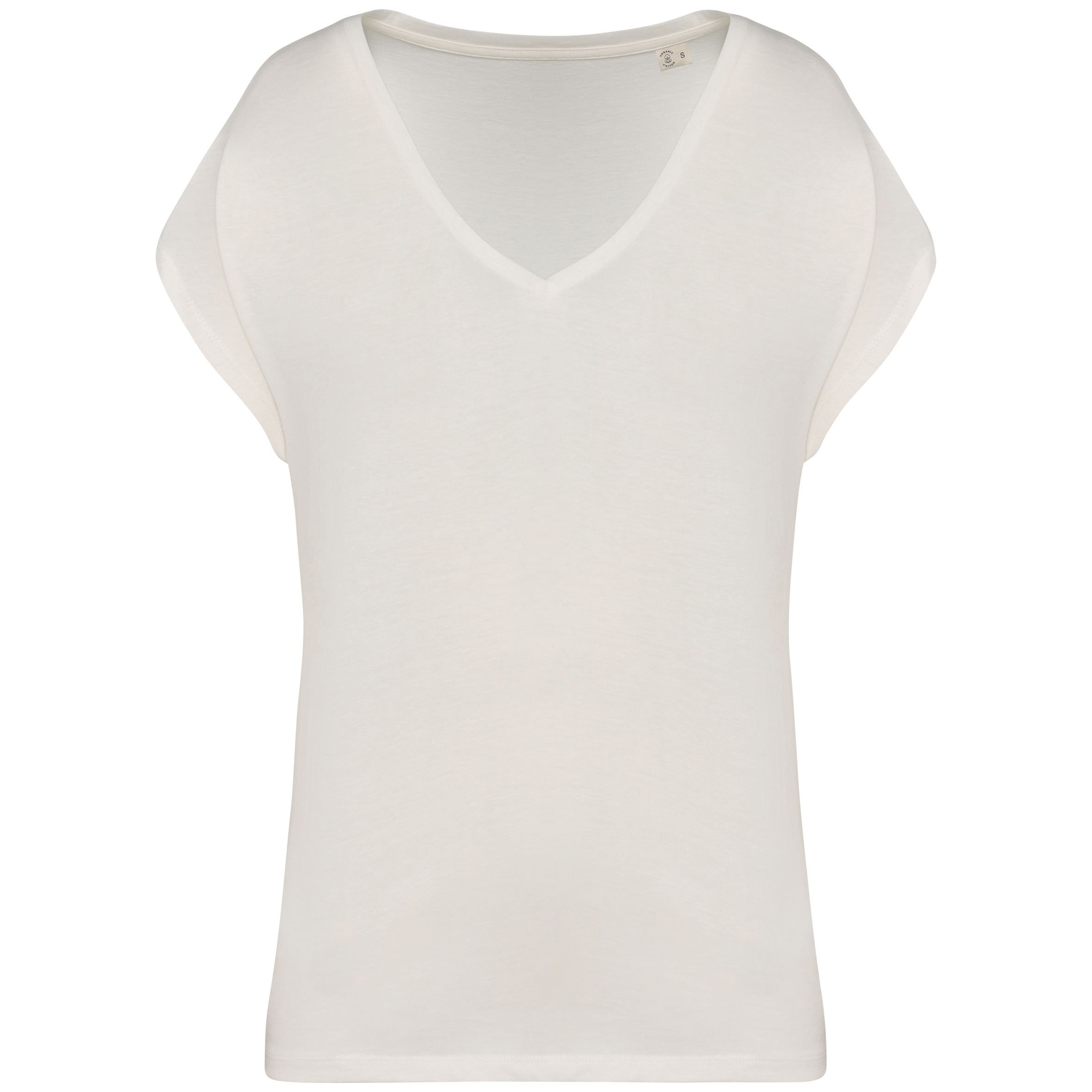 Miniature 10 pour T-shirt écoresponsable loose à col V femme
