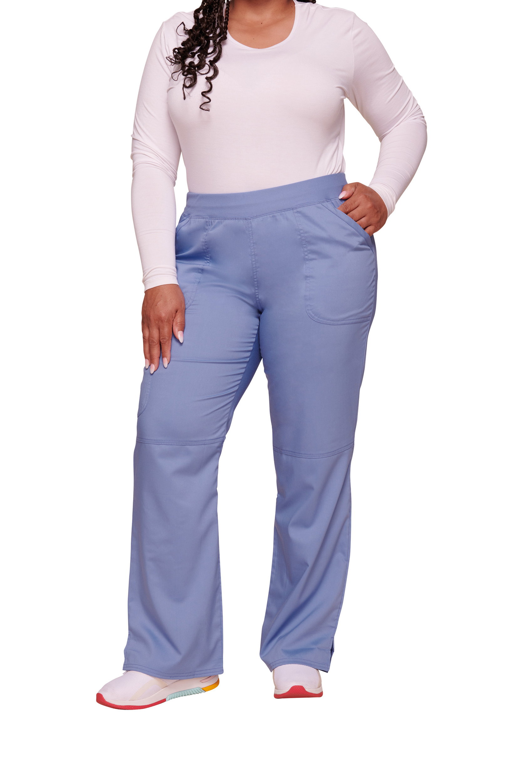 Miniature 5 pour Pantalon cargo à taille moyenne à enfiler femme