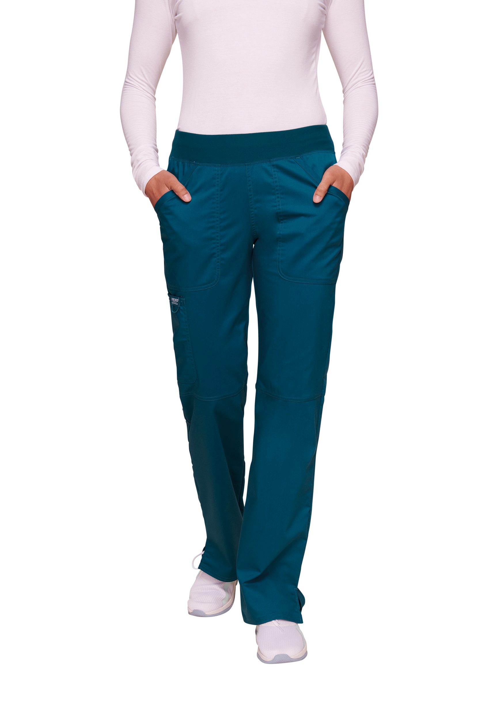 Miniature 4 pour Pantalon cargo à taille moyenne à enfiler femme