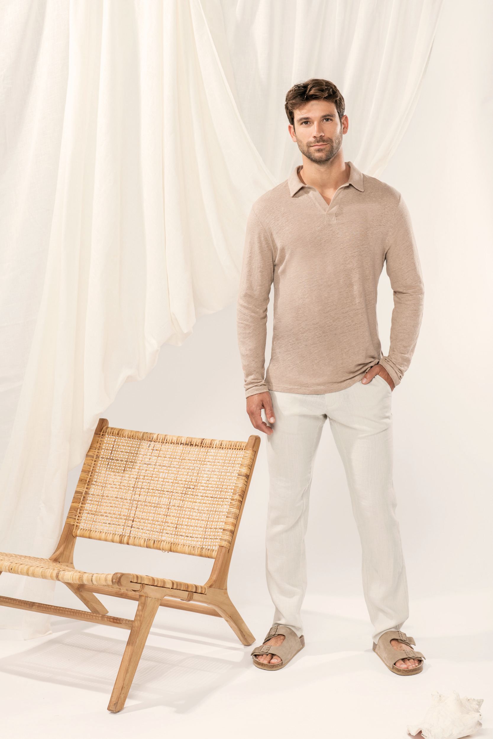 Miniature 4 pour Pantalon en lin homme