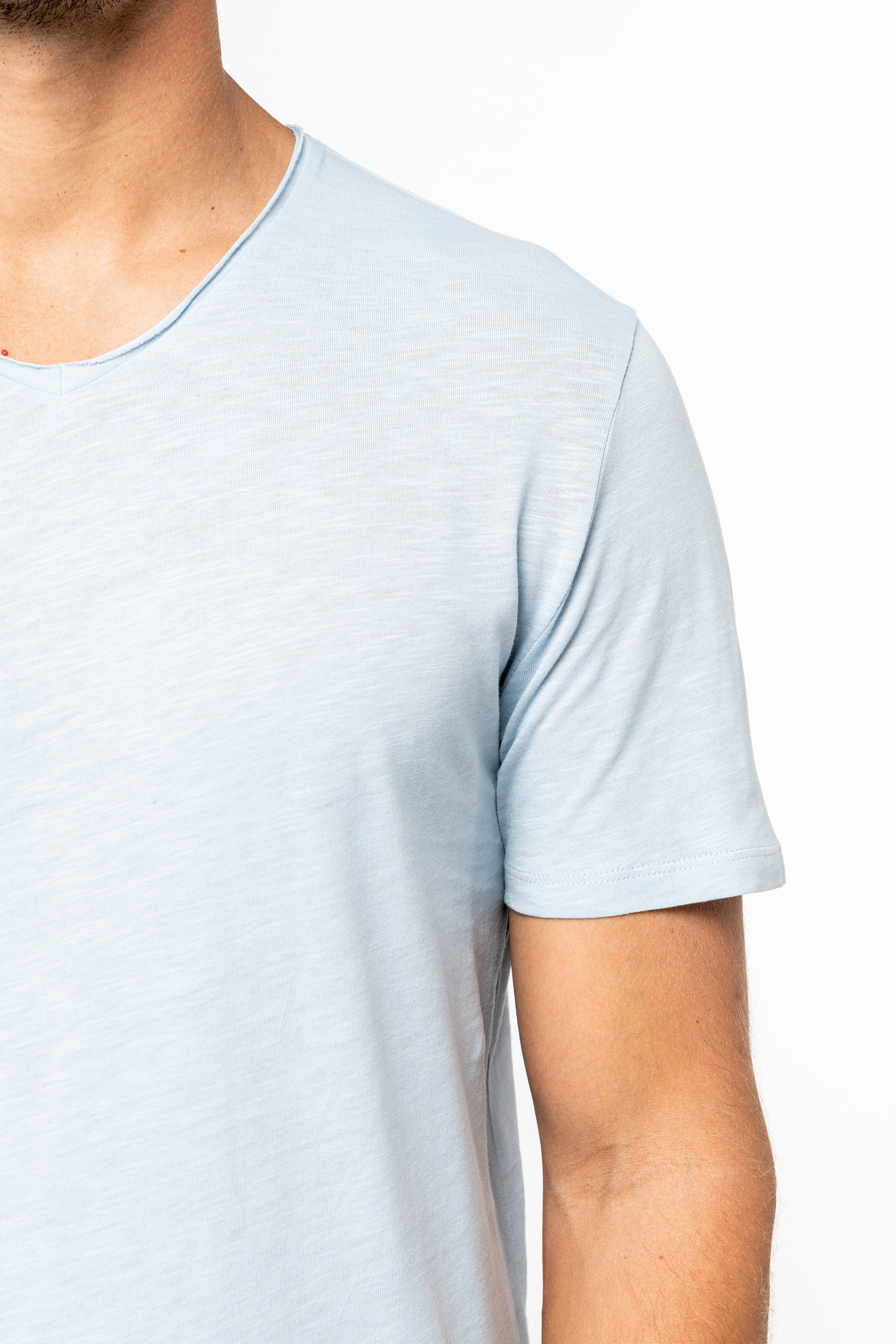 Miniature 5 pour T-shirt écoresponsable slub bords francs homme