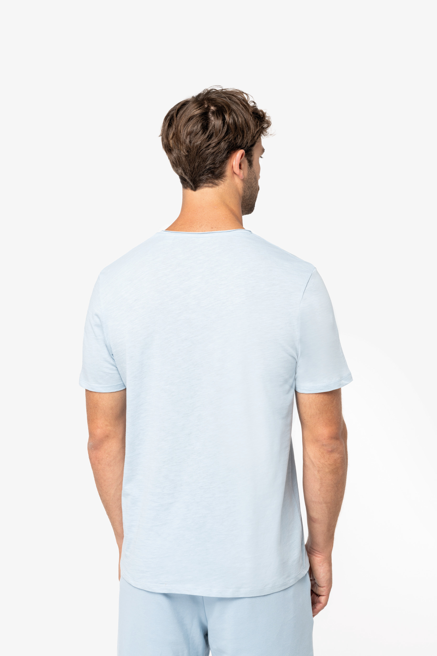 Miniature 3 pour T-shirt écoresponsable slub bords francs homme