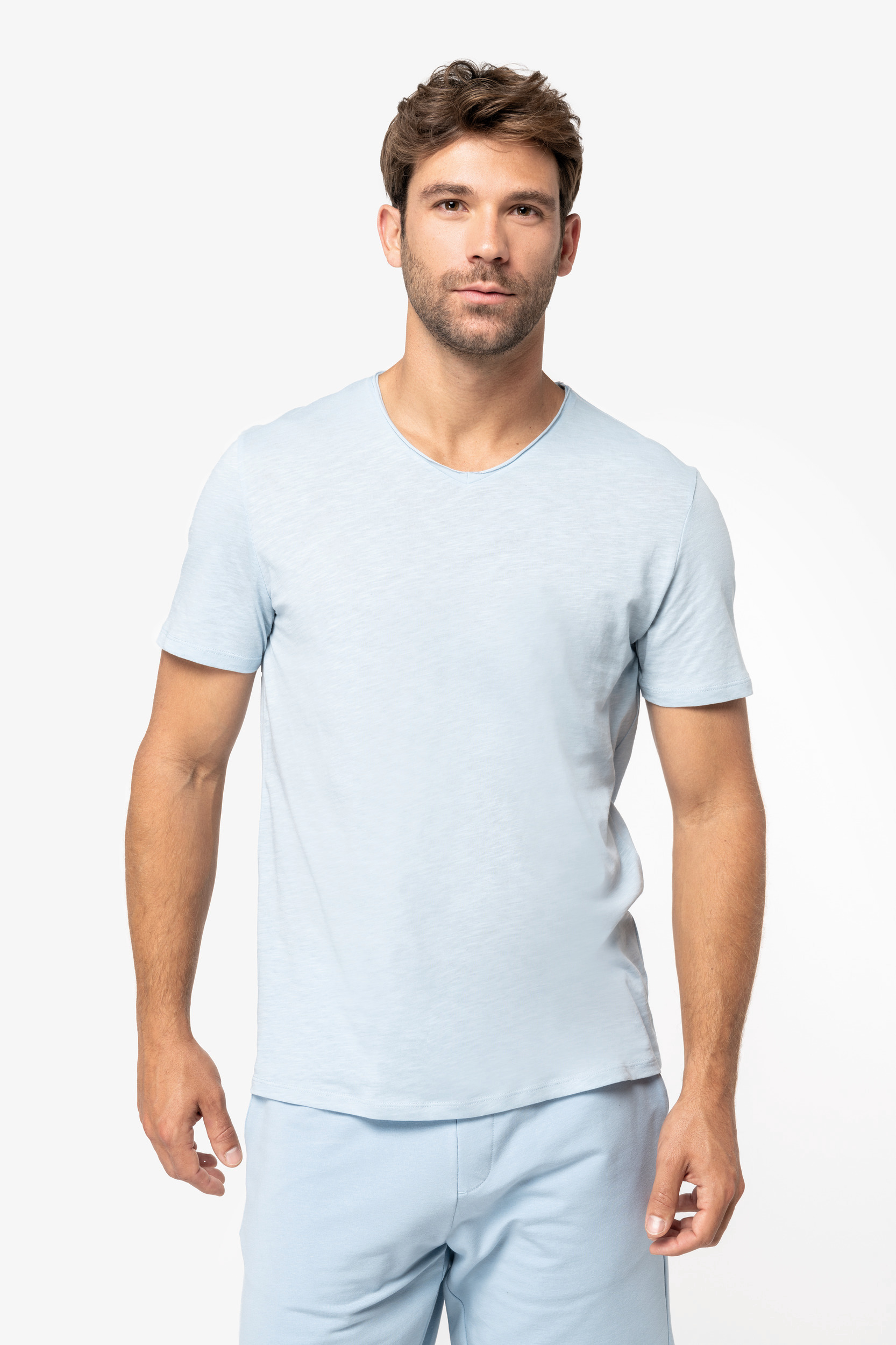 Miniature 1 pour T-shirt écoresponsable slub bords francs homme