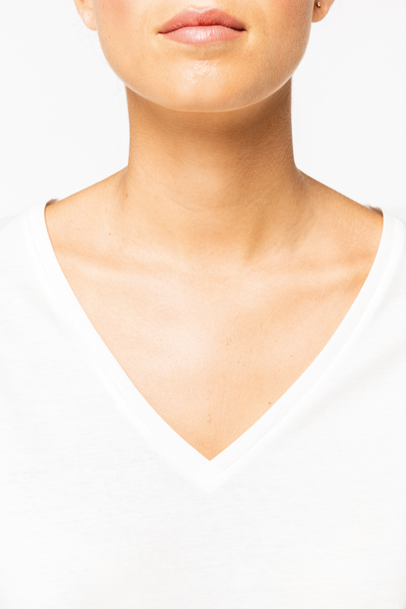 Miniature 5 pour T-shirt écoresponsable loose à col V femme