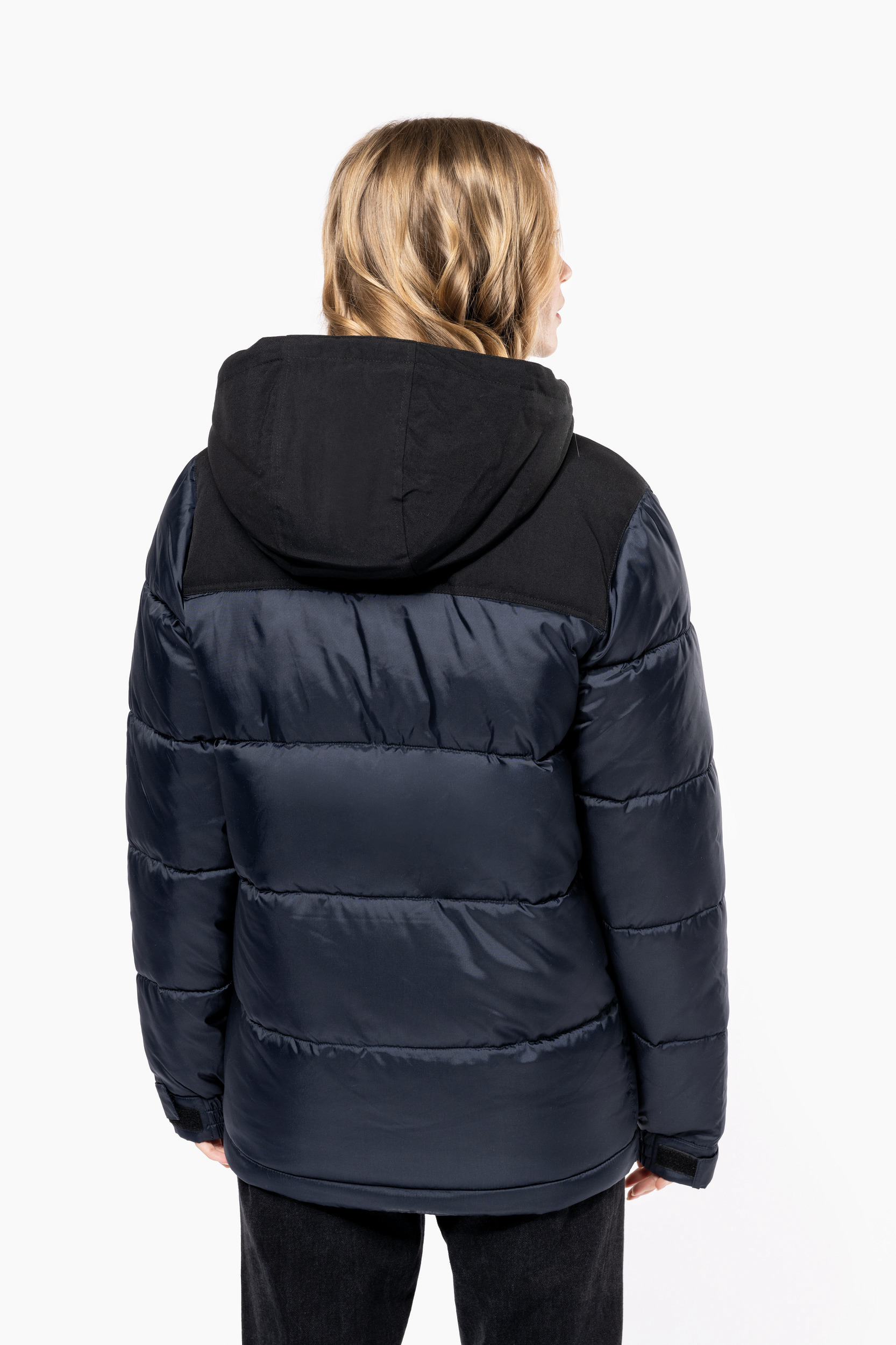 Miniature 7 pour Parka matelassée à capuche bi-ton unisexe