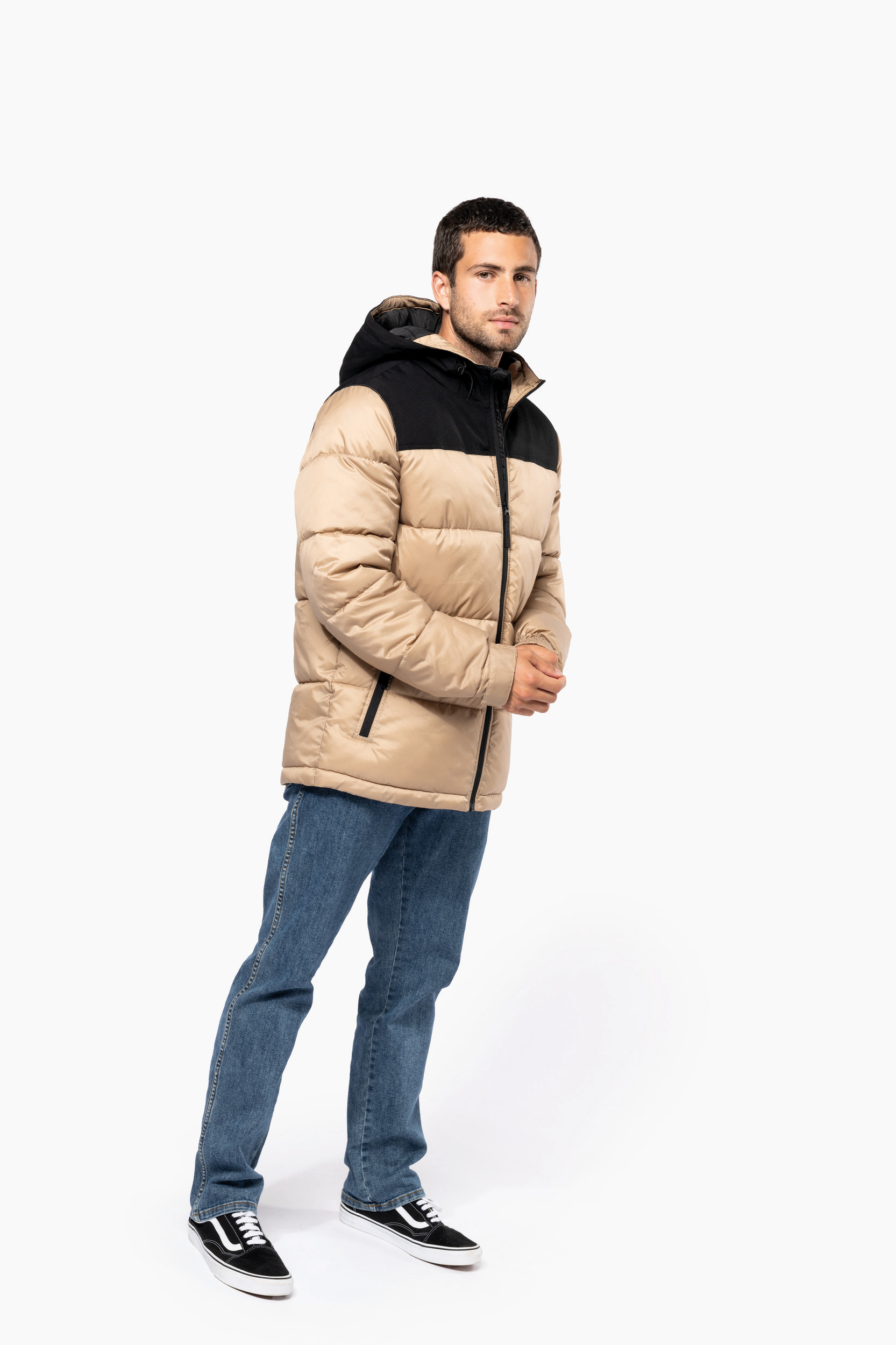 Miniature 5 pour Parka matelassée à capuche bi-ton unisexe