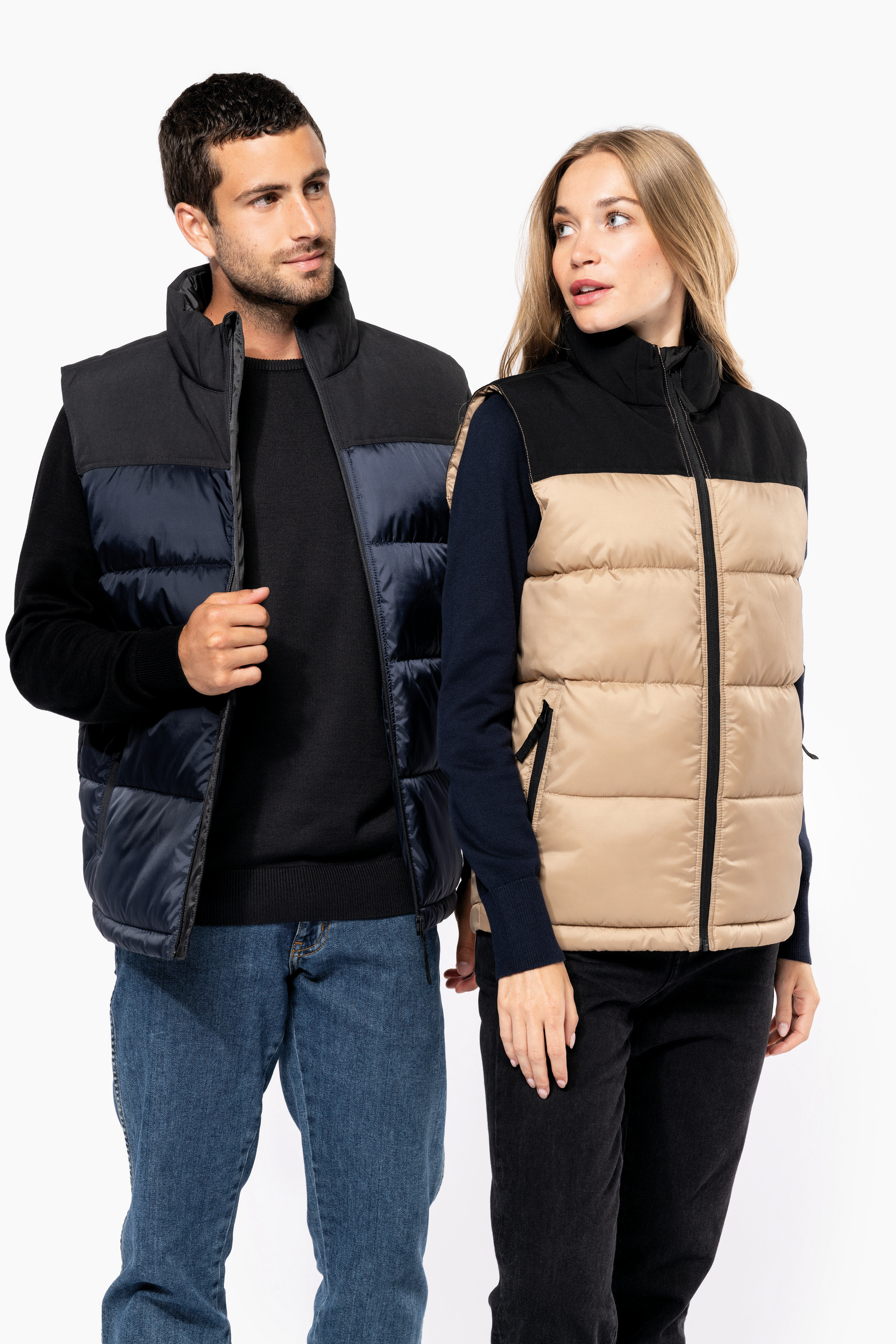 Miniature 1 pour Bodywarmer matelassé bi-ton unisexe