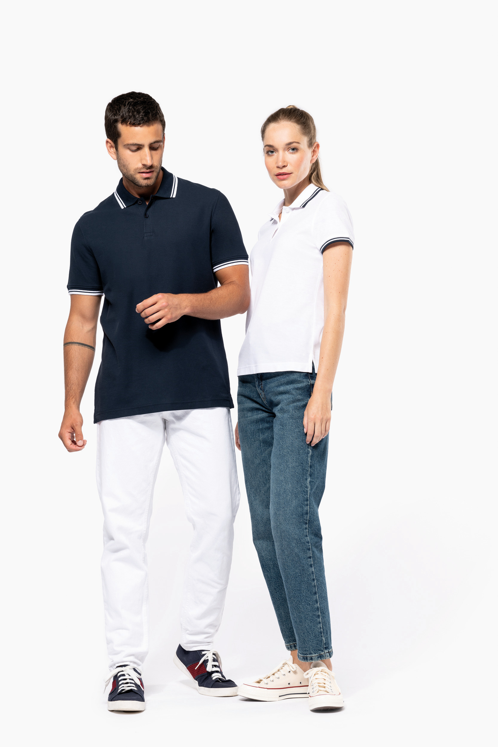 Miniature 12 pour Polo homme manches courtes à liserés contrastés