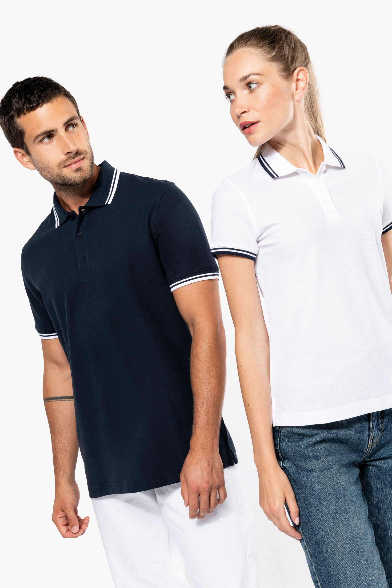 Miniature 10 pour Polo homme manches courtes à liserés contrastés