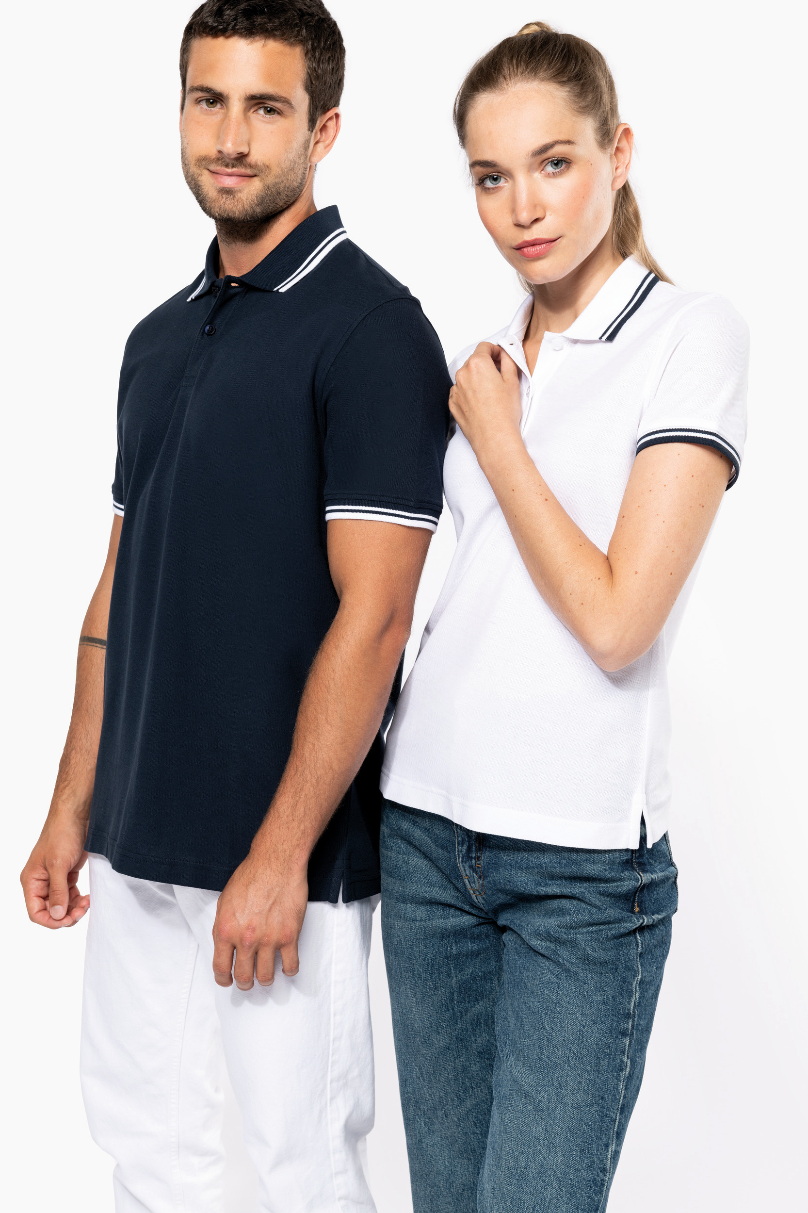 Miniature 9 pour Polo homme manches courtes à liserés contrastés