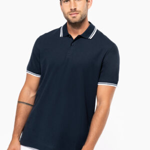 Visuel Polo homme manches courtes à liserés contrastés