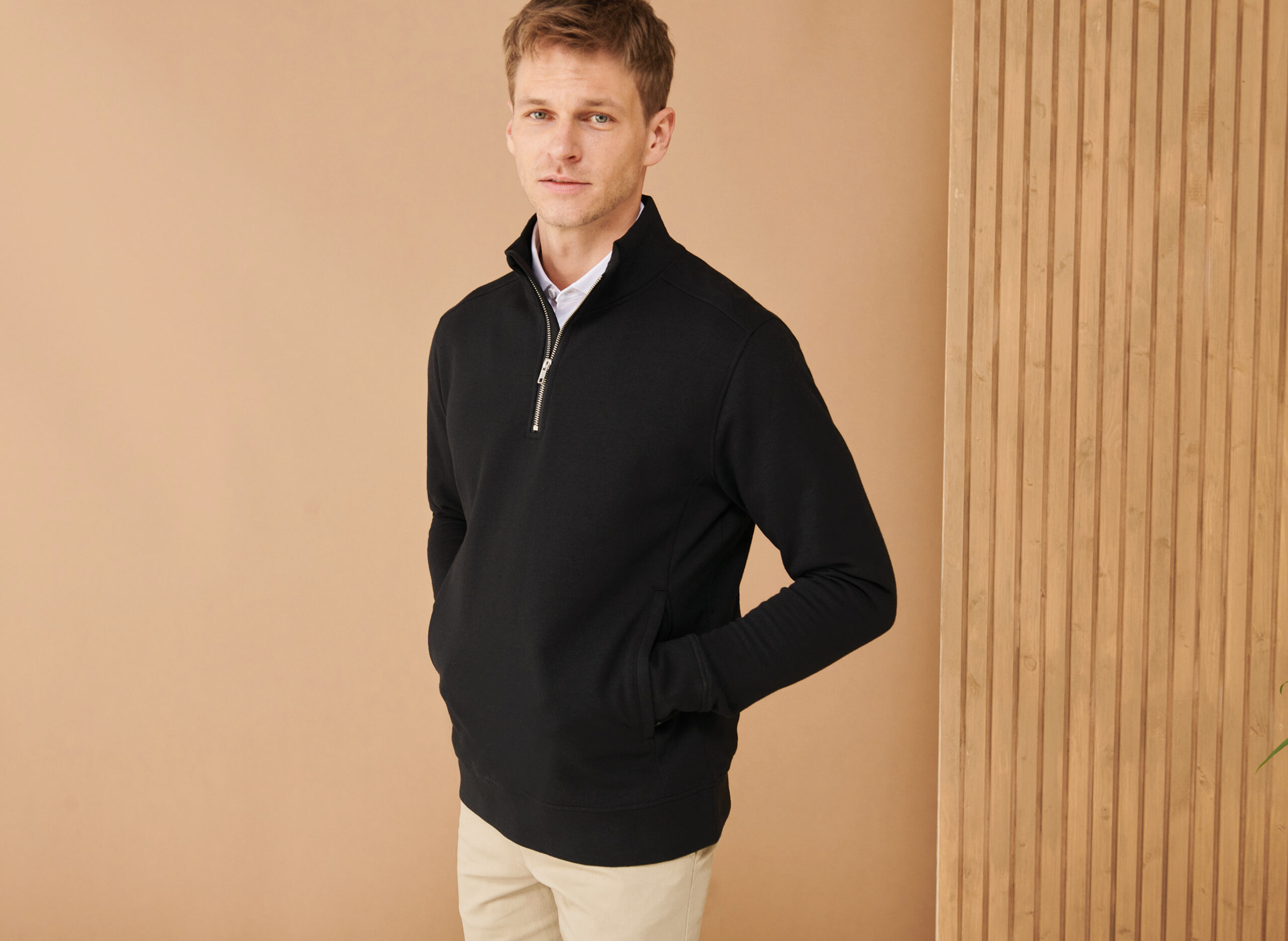 Miniature 4 pour Sweat-shirt col zippé unisexe