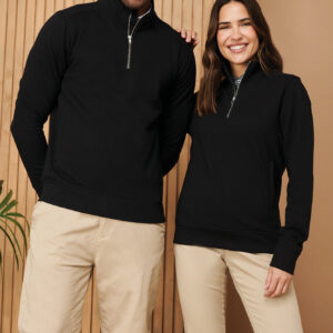 Visuel Sweat-shirt col zippé unisexe