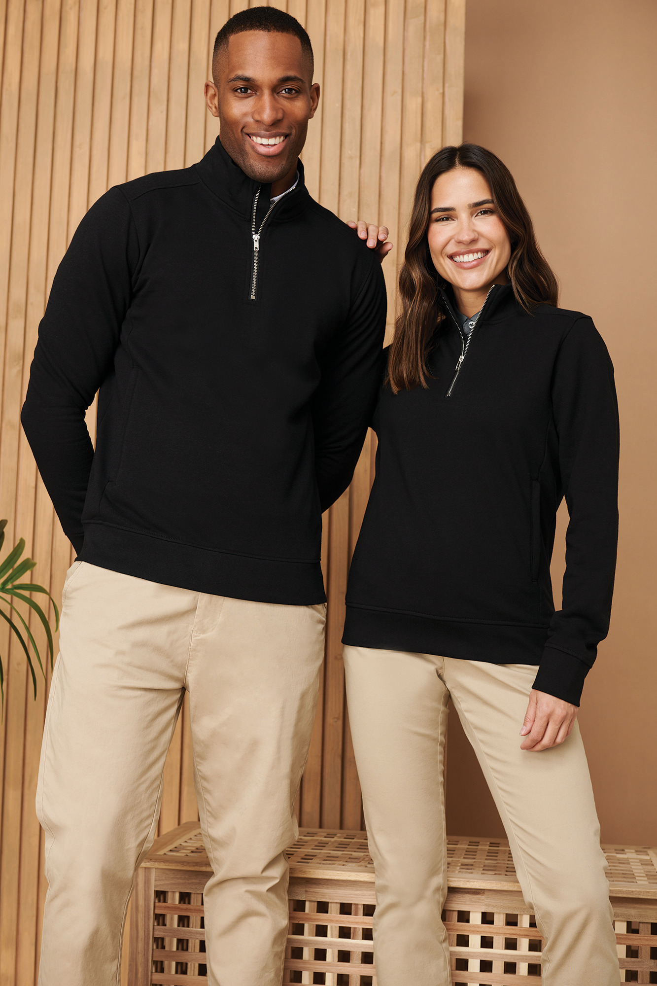 Miniature 1 pour Sweat-shirt col zippé unisexe
