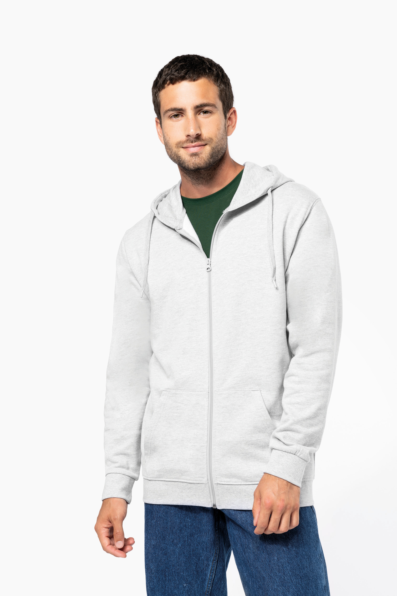 Miniature 2 pour Sweat-shirt recyclé zippé à capuche unisexe