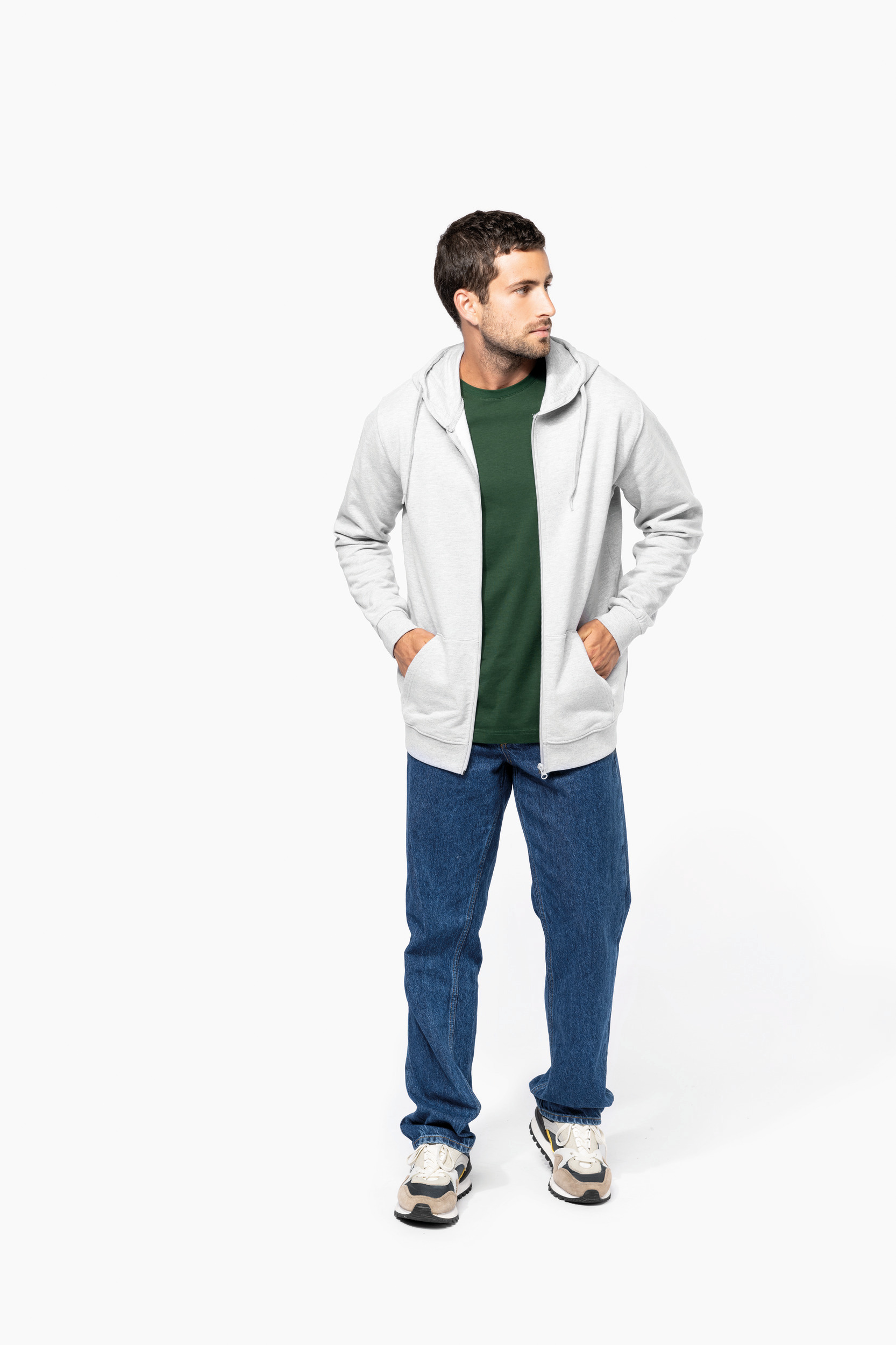 Miniature 5 pour Sweat-shirt recyclé zippé à capuche unisexe