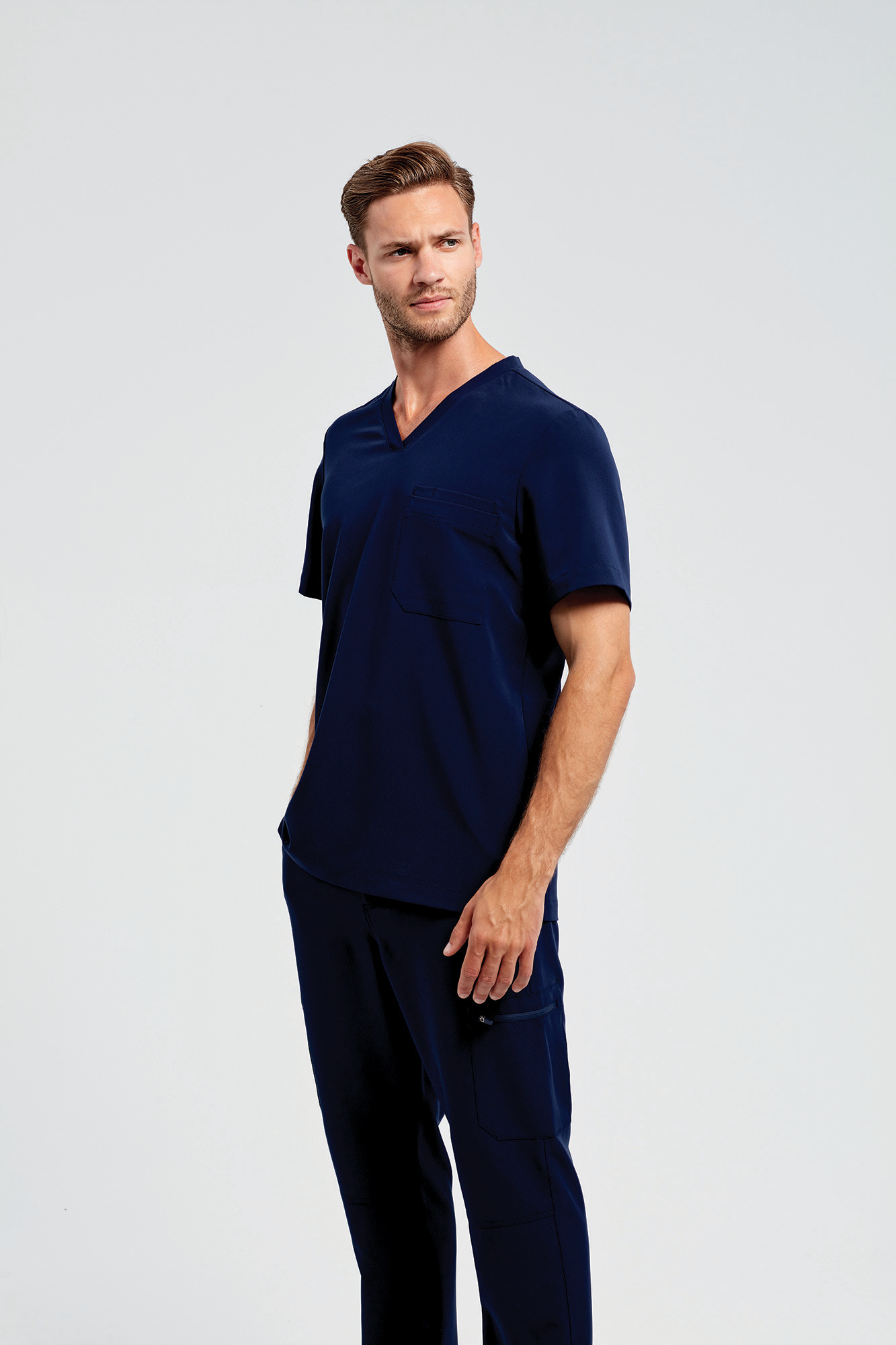 Miniature 20 pour Tunique stretch manches courtes homme