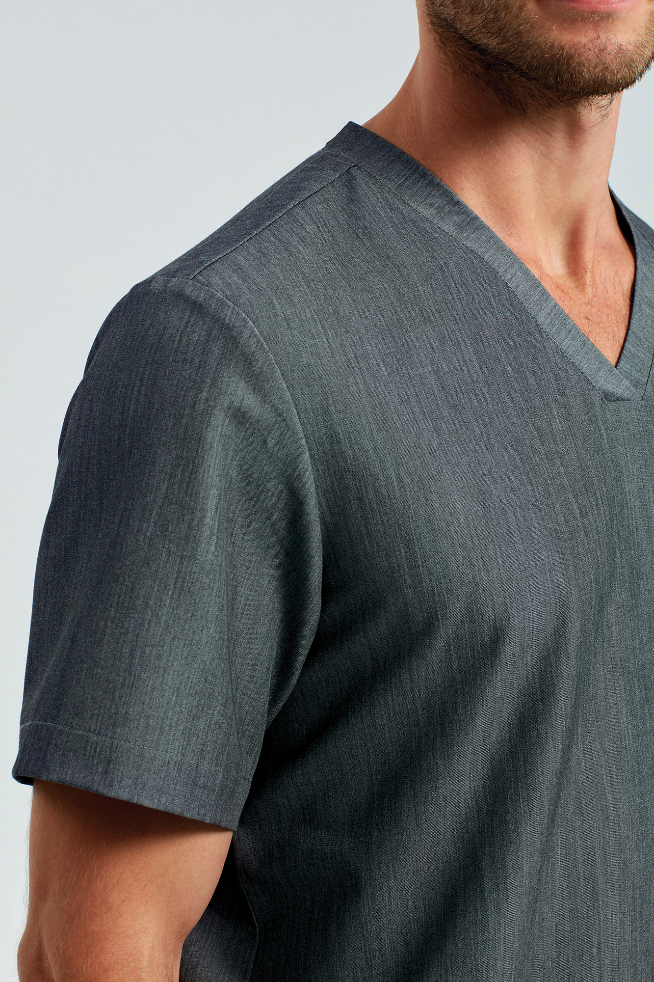 Miniature 16 pour Tunique stretch manches courtes homme