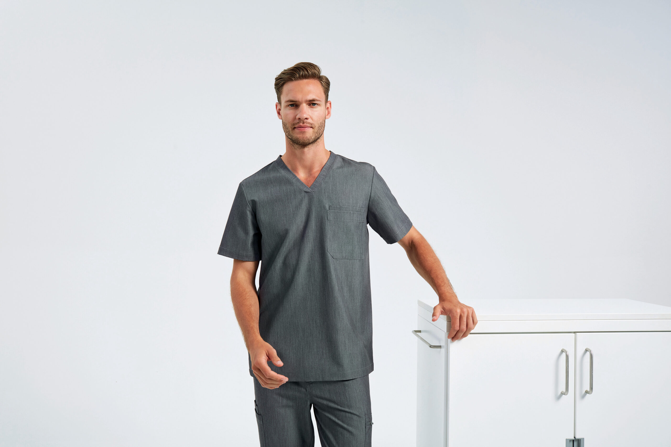 Miniature 14 pour Tunique stretch manches courtes homme