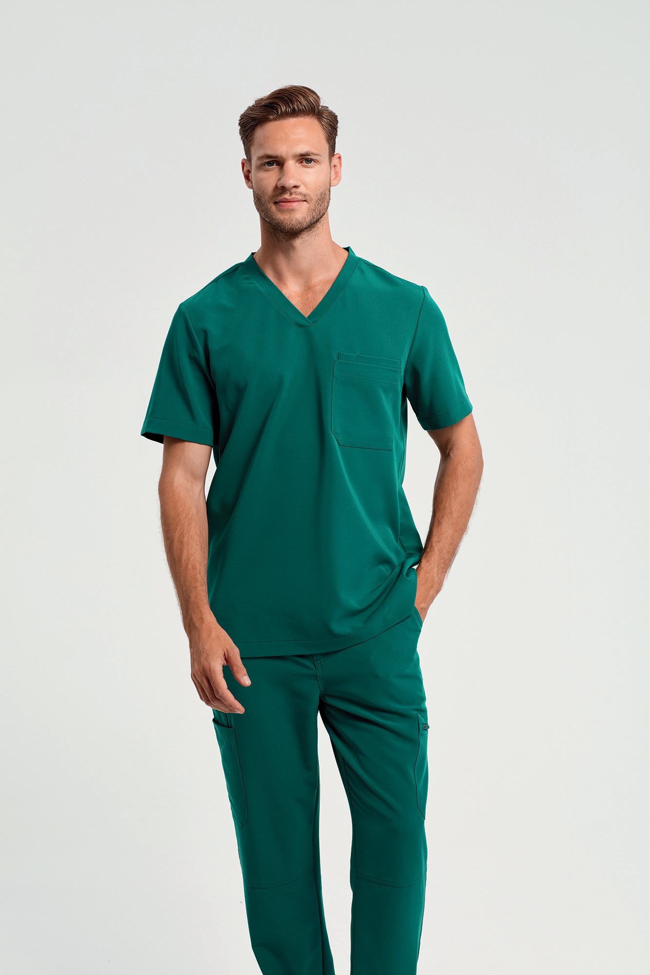 Miniature 10 pour Tunique stretch manches courtes homme
