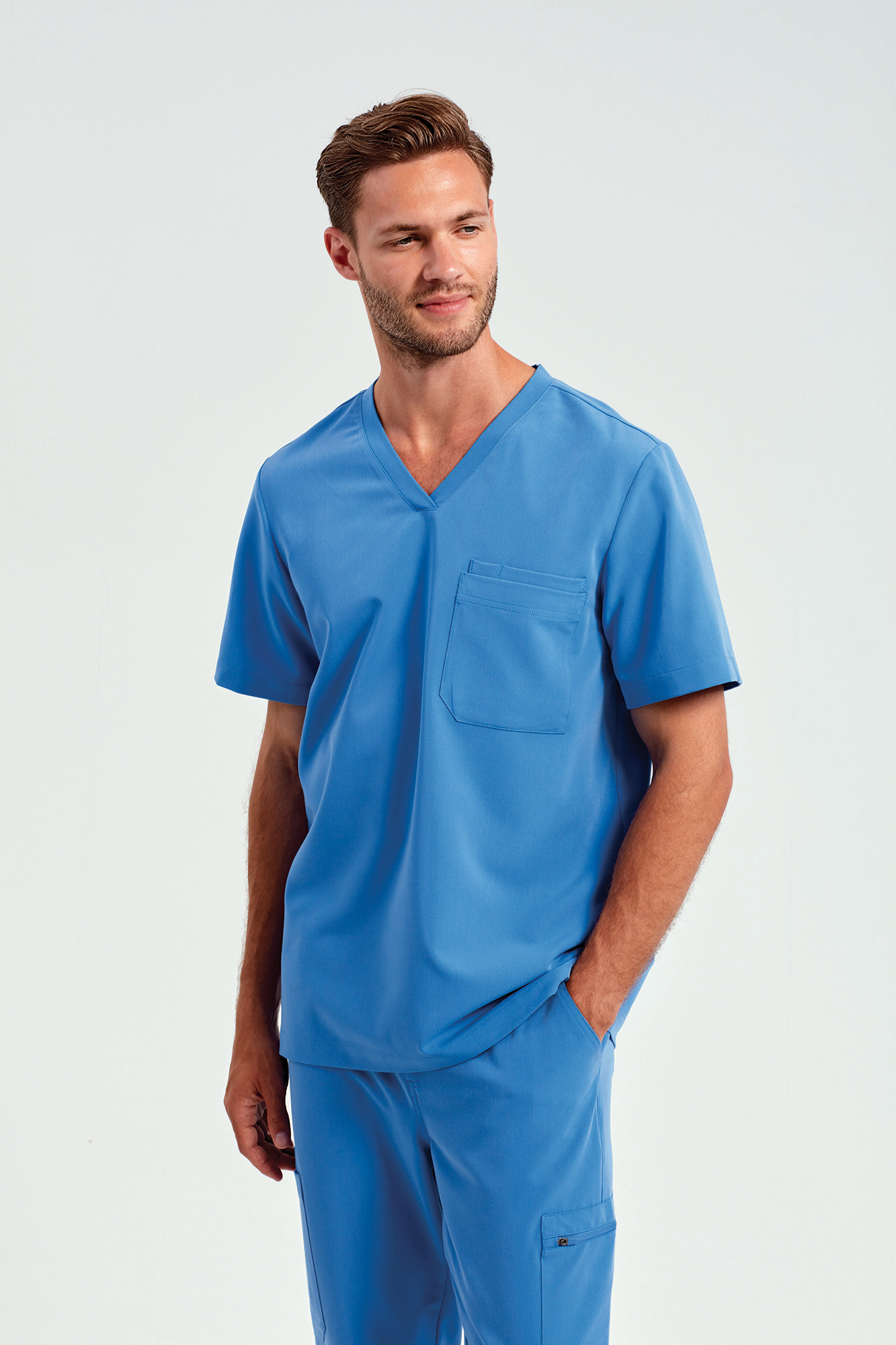 Miniature 8 pour Tunique stretch manches courtes homme