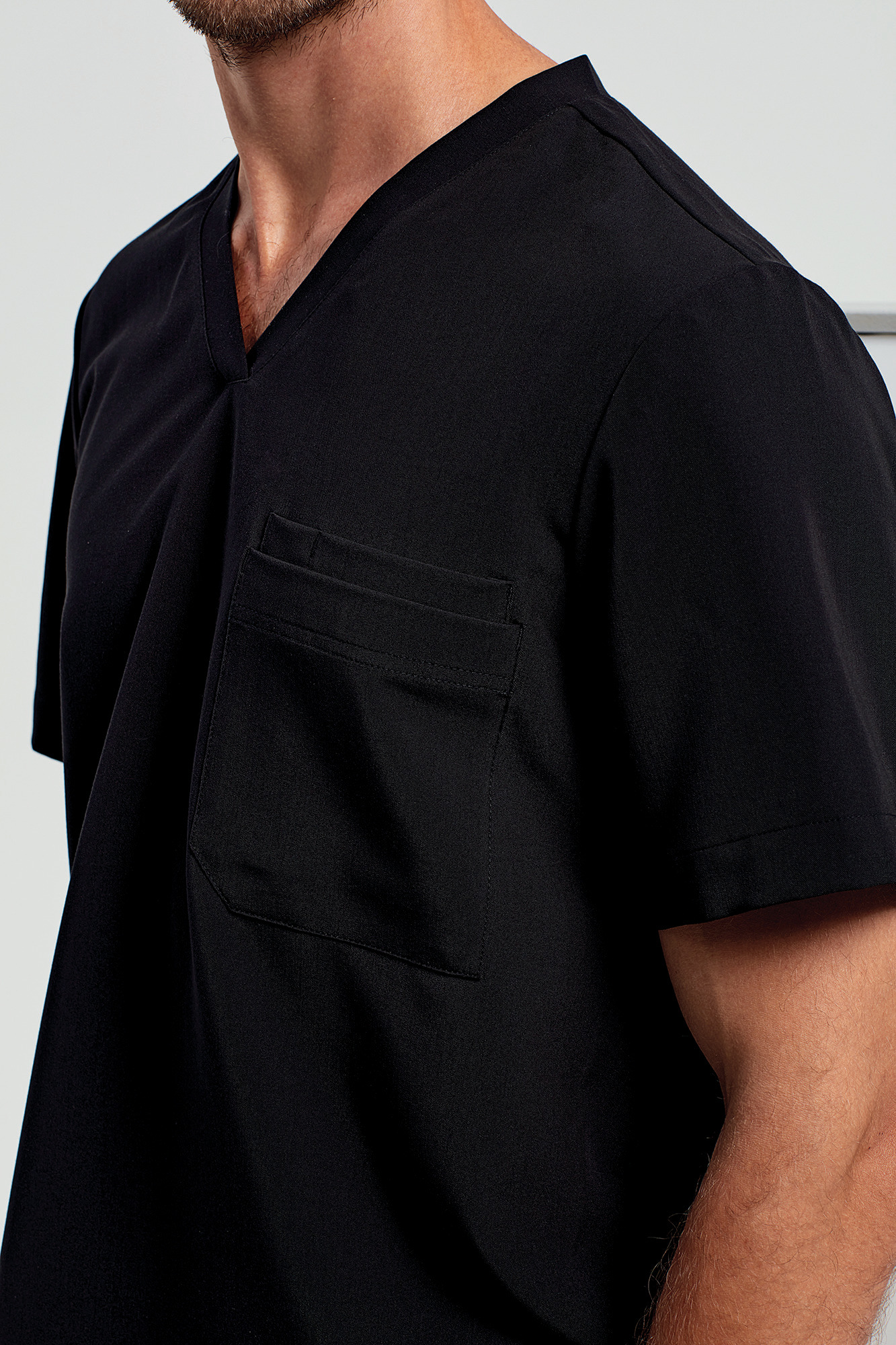Miniature 5 pour Tunique stretch manches courtes homme